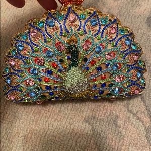NWOT Peacock Crystal Bag
